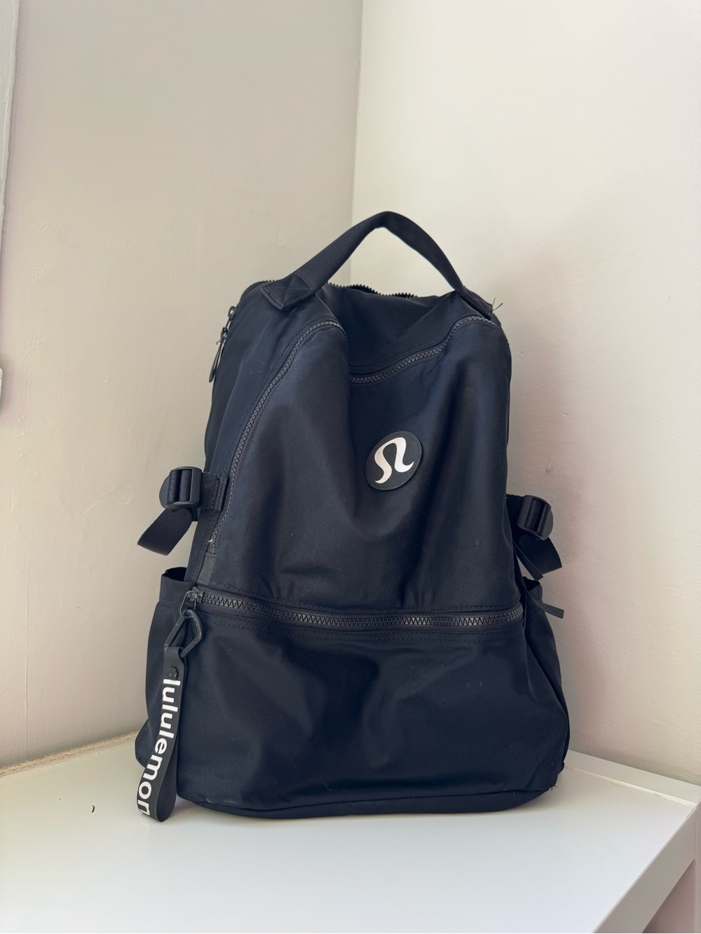 lululemon athletica Black Logo Backpack